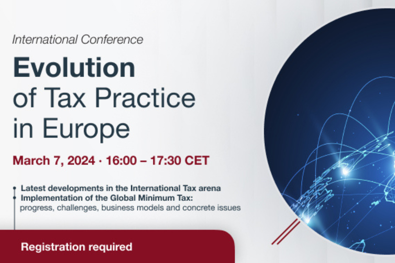 Hybrid Event: “Evolution of Tax Practice in Europe”